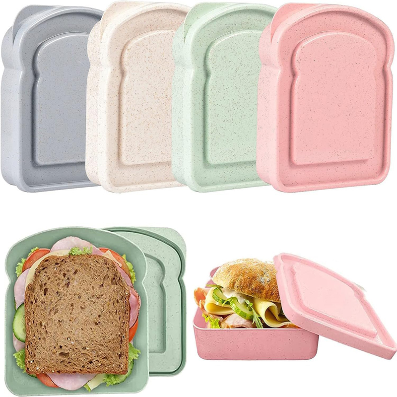 Food Storage Oven Safe - 뚜껑이 있는 샌드위치 용기 도시락 토스트