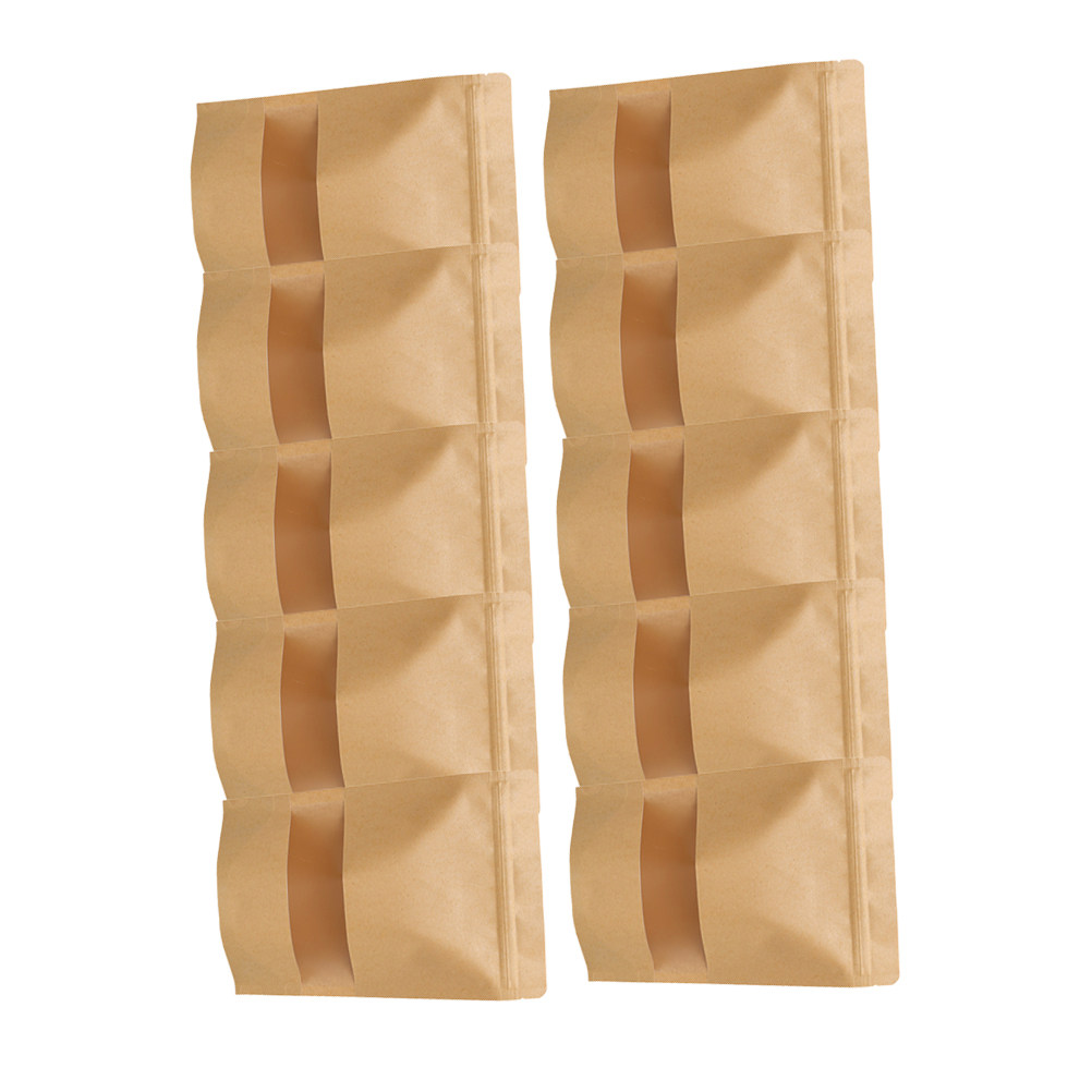 Food Storage Bag - 50개입, 친환경 크라프트지 재질의 지퍼형 밀폐