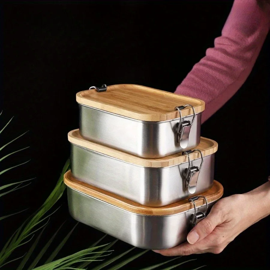 Food Storage Oven Safe - 새로운 304 스테인리스 스틸 대나무 뚜껑