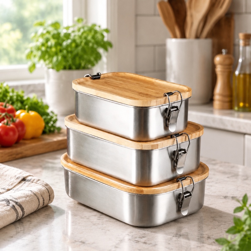 Food Storage Meals - 튼튼한 304 스테인리스 스틸 소재의 도시락통,