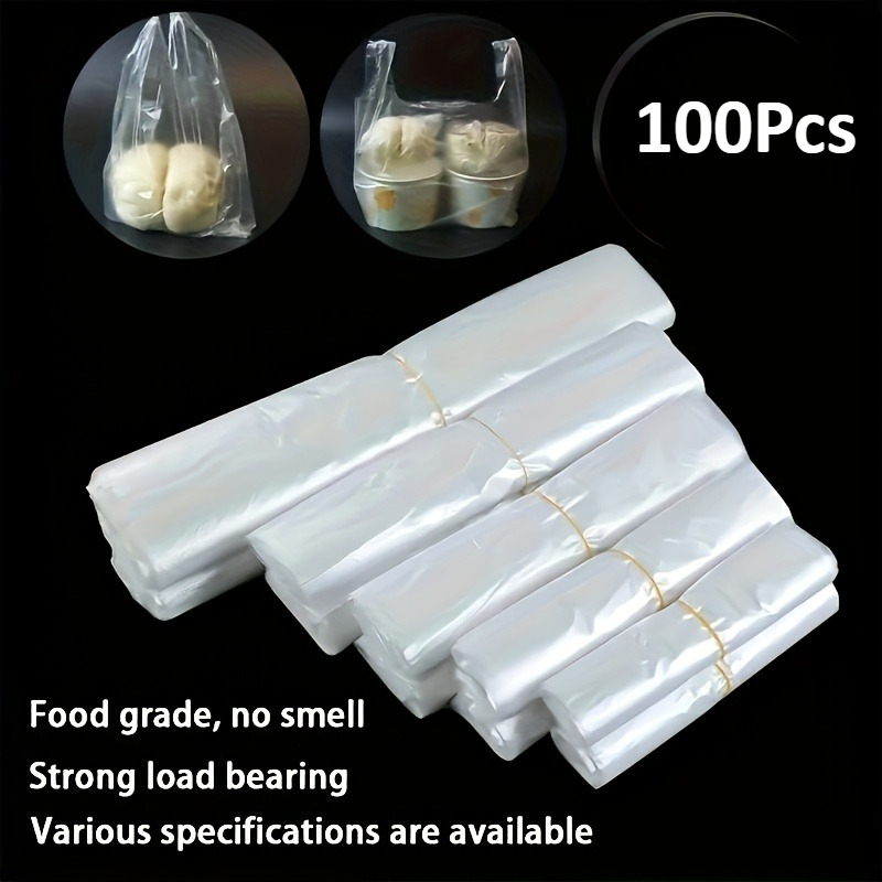 Food Storage Bag - 100Pcs 미니 투명 일회용 비닐 봉투