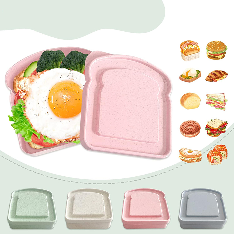 뚜껑이 있는 샌드위치 용기 도시락 토스트 보관 상자,  - Food Storage Oven Safe 리뷰 및 가격