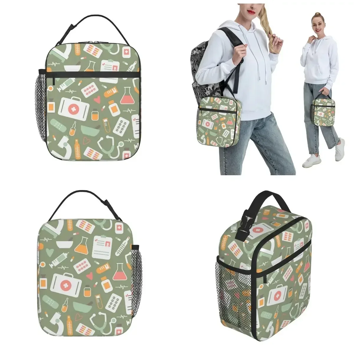간호사 건강 관리 패턴 머치 절연 점심 토트백 학교 사 - Food Storage Bag 리뷰 및 가격
