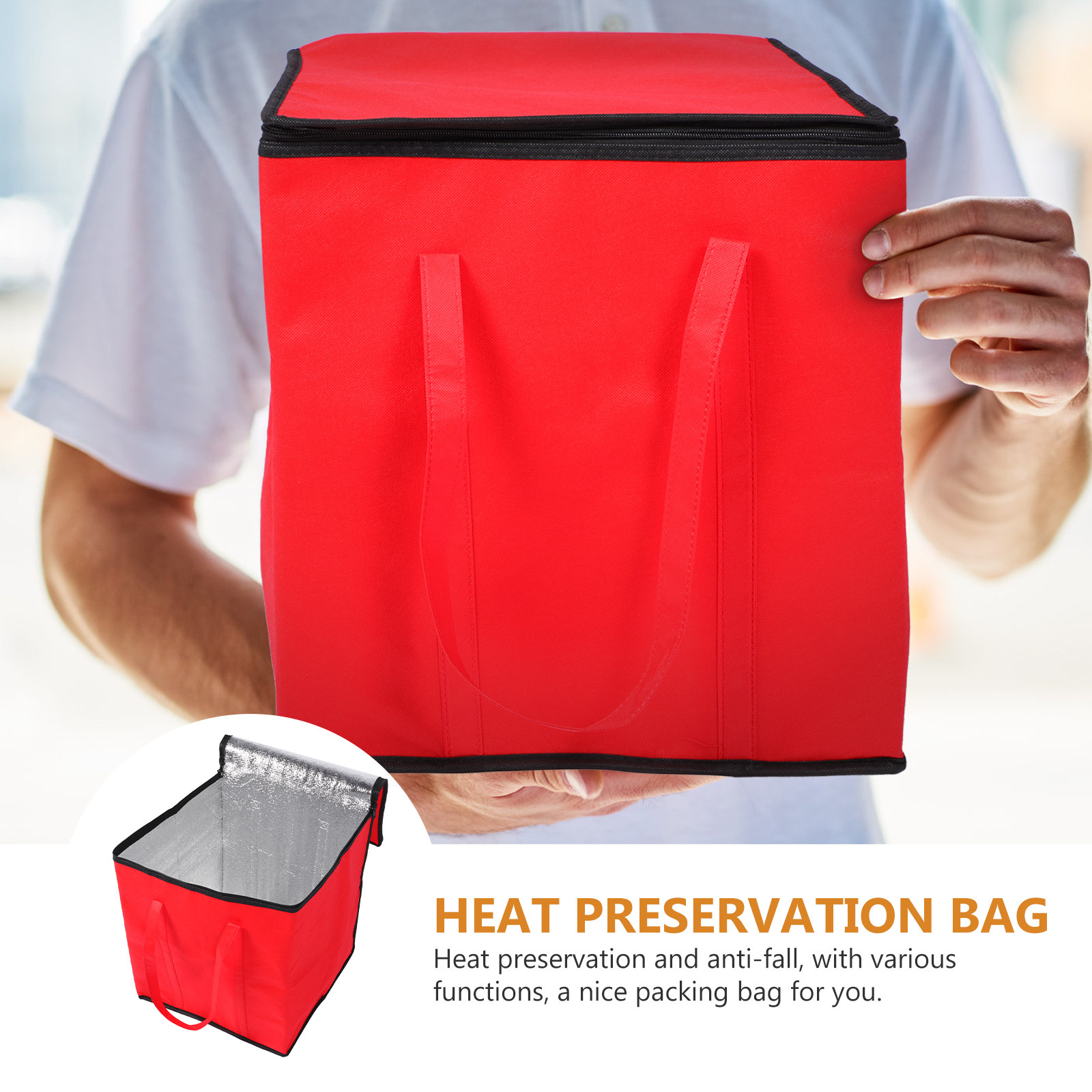 1개입, 단열 기능이 있는 음식 배달 가방, 밝은 색상 - Food Storage Bag 리뷰 및 가격