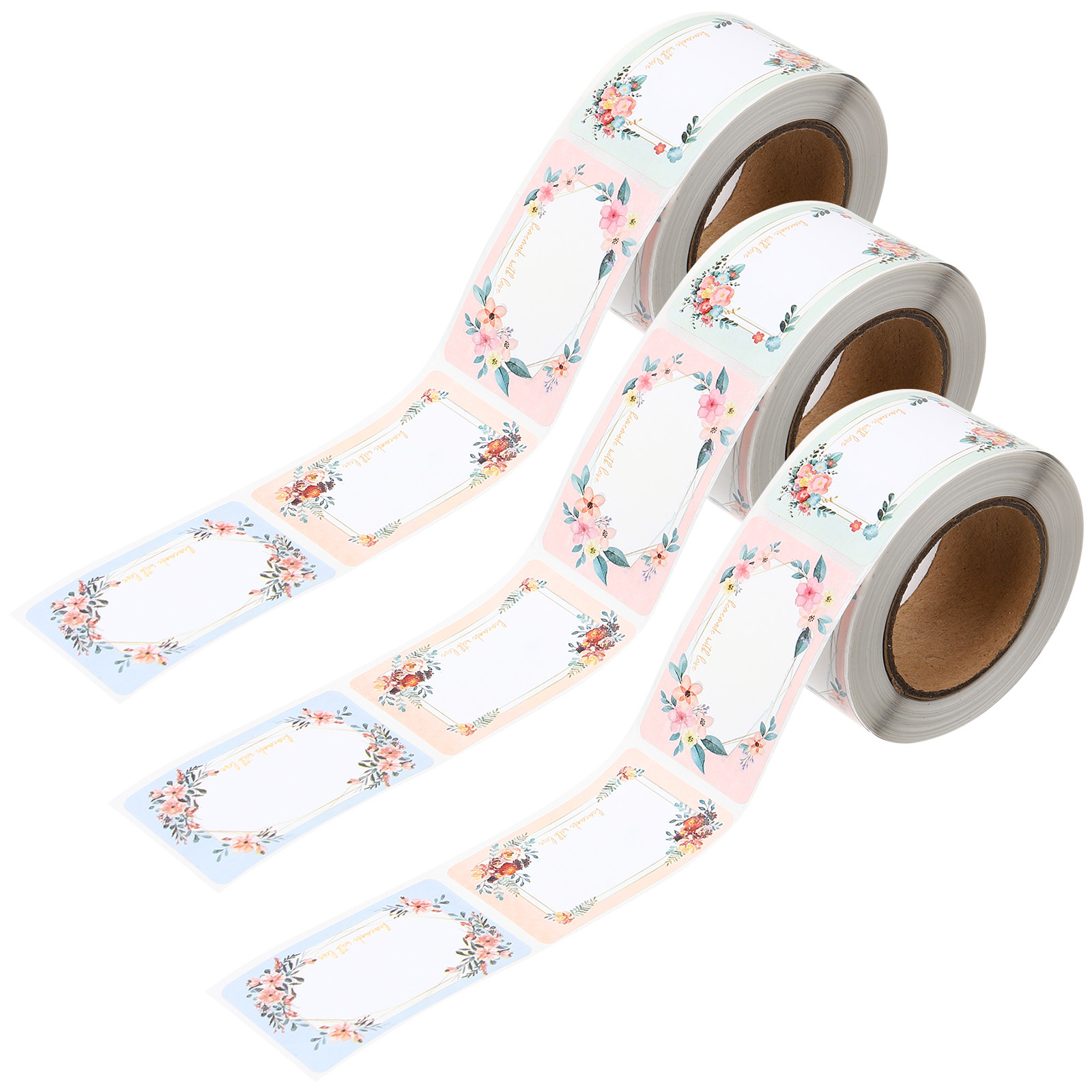 3개들이 무지 이름 스티커, 꽃무늬 병 라벨, 쉽게 떼 - Food Storage Labels 리뷰 및 가격