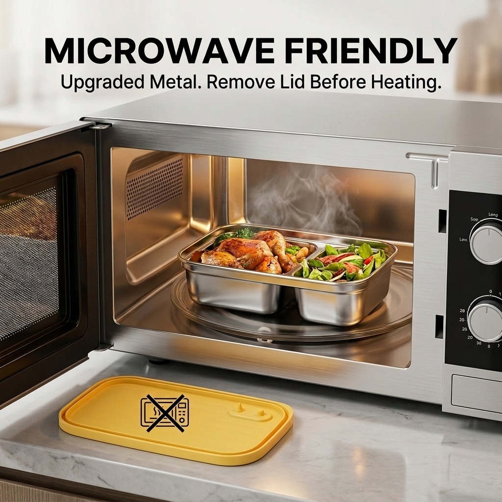 304 스테인리스 스틸 도시락 세트, 전자레인지 사용  - Food Storage Oven Safe 리뷰 및 가격