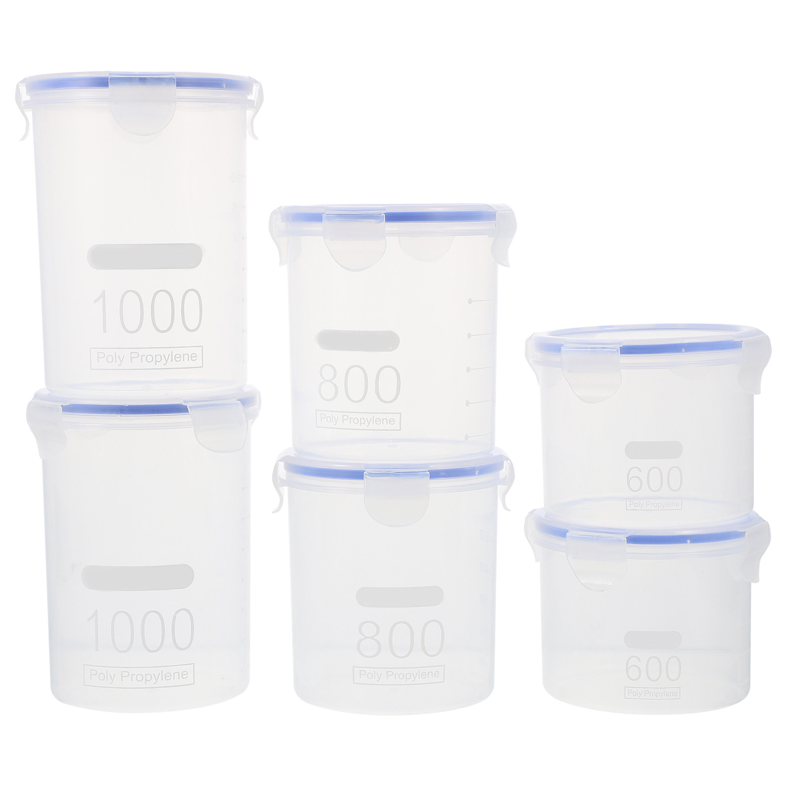 6개 세트 밀폐형 보관 용기, 투명 플라스틱 곡물 보관 - Food Storage Containers 리뷰 및 가격