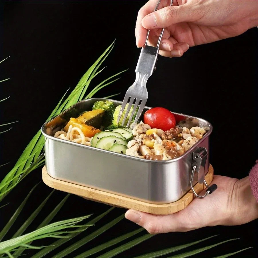 새로운 304 스테인리스 스틸 대나무 뚜껑 도시락, 일 - Food Storage Oven Safe 리뷰 및 가격