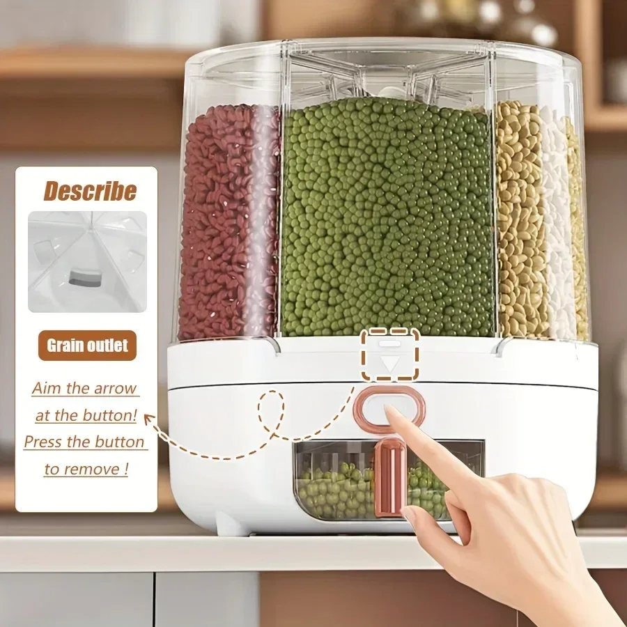 6칸 360 °   회전식 밀폐 식품 보관 용기 - 시 - Food Storage Meals 리뷰 및 가격
