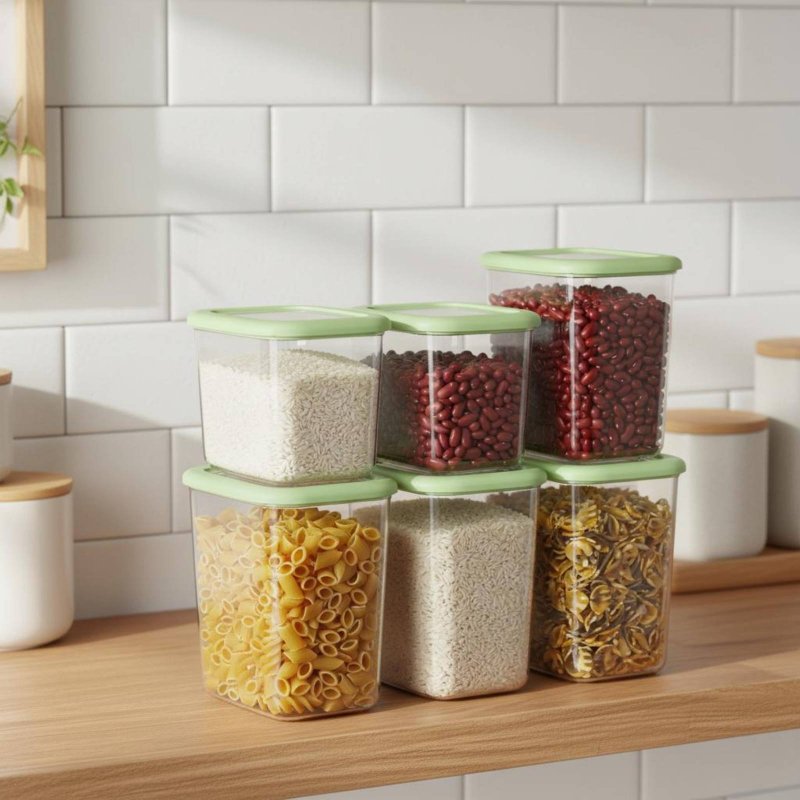 6개의 밀폐 식품 보관 용기 세트, 투명 디자인 플라스 - Food Storage Containers 리뷰 및 가격