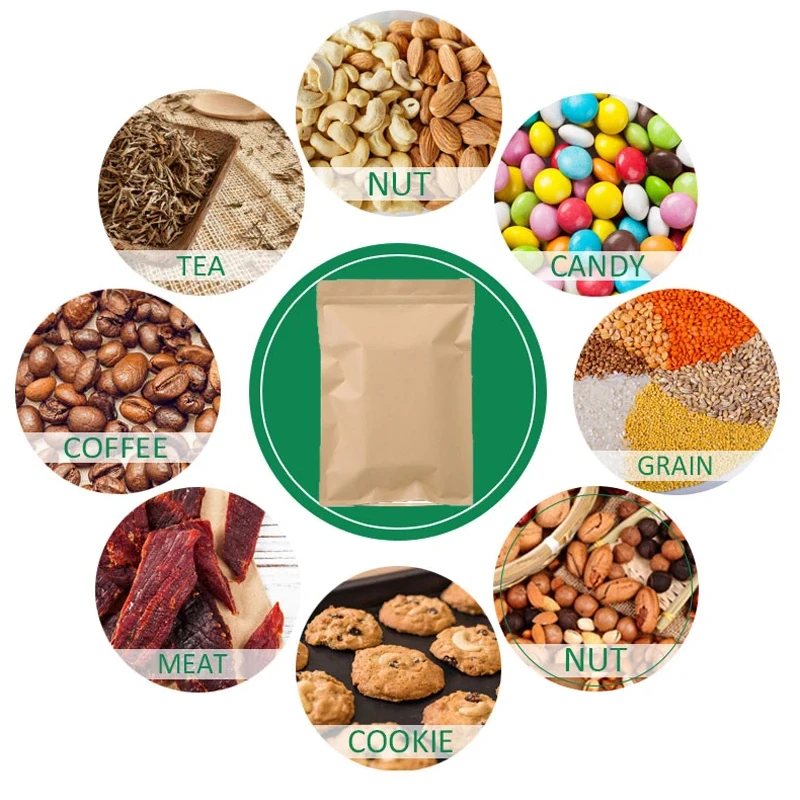 100PCS 갈색 크래프트 종이 지퍼 잠금 파우치 허브 - Food Storage Bag 리뷰 및 가격