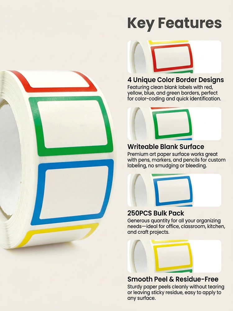 250Pcs/Roll 이름 저장 책 분류 스티커, 4  - Food Storage Labels 리뷰 및 가격