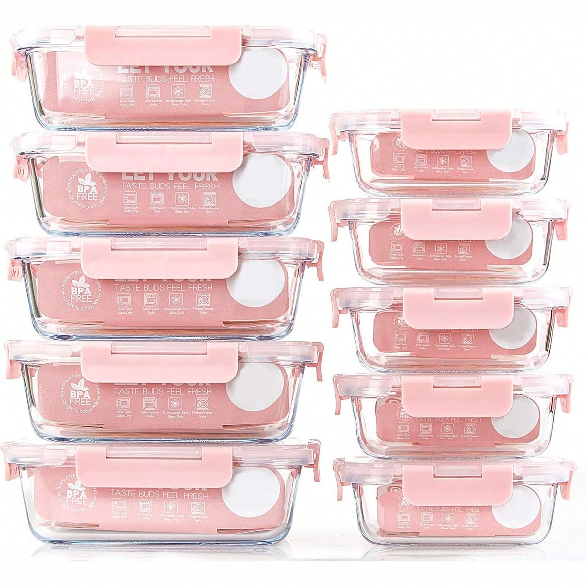10팩 유리 밀프렙 용기, 뚜껑이 있는 밀폐형 식품 보 - Food Storage Meals 리뷰 및 가격
