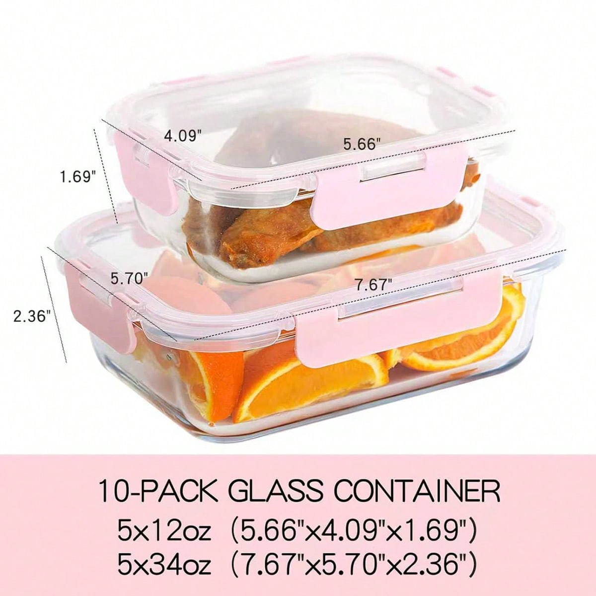 10팩 유리 밀프렙 용기, 뚜껑이 있는 밀폐형 식품 보 - Food Storage Meals 리뷰 및 가격
