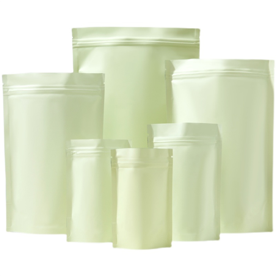 50/100개 무광택 연황색 지퍼 스탠드업 파우치(티어 - Food Storage Bag 리뷰 및 가격