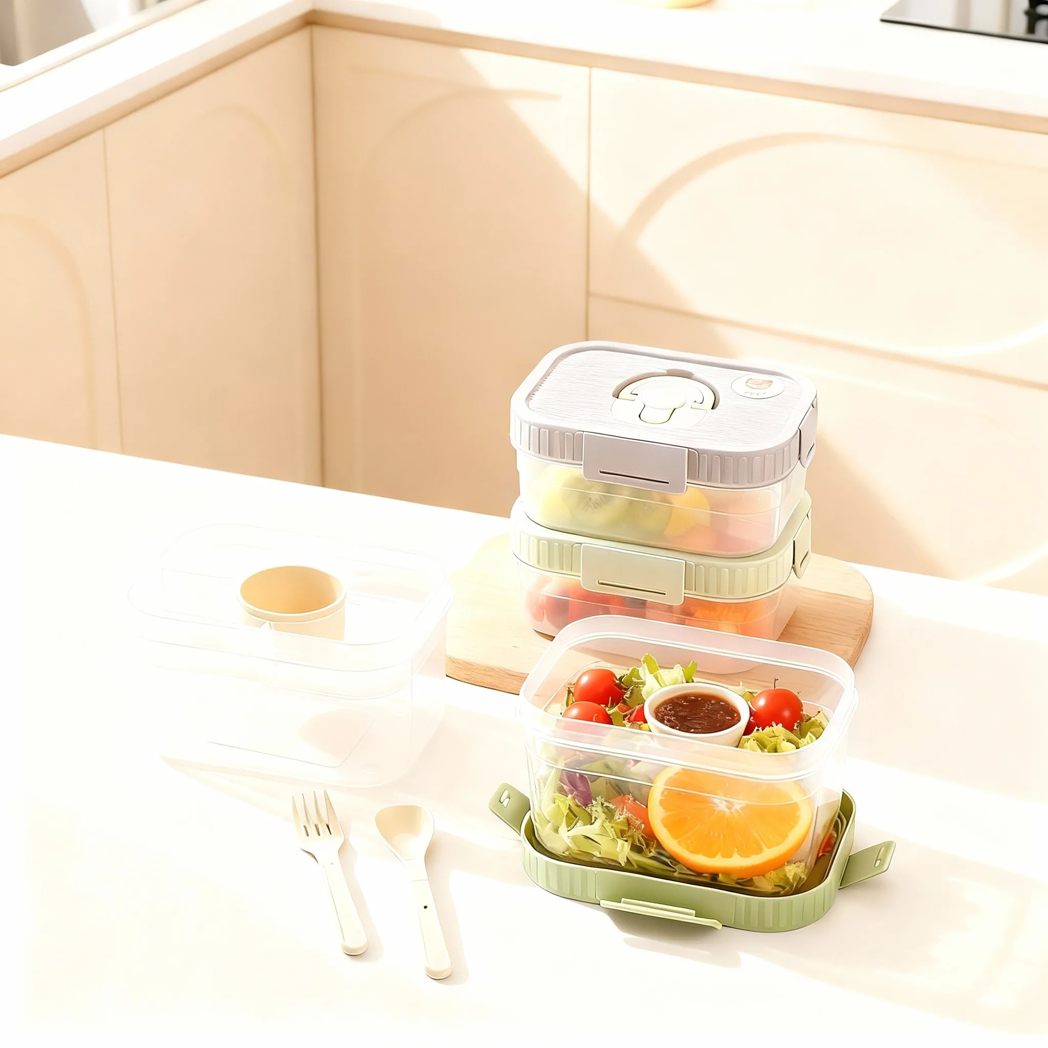 휴대용 플라스틱 이중 구조 도시락통, 소스 용기 및 식 - Food Storage Oven Safe 리뷰 및 가격