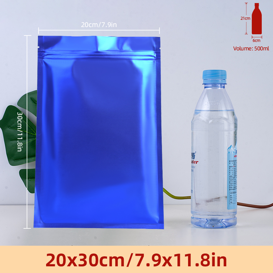 100개 무광택 블루 포일 지퍼 파우치, 수제 간식용  - Food Storage Bag 리뷰 및 가격