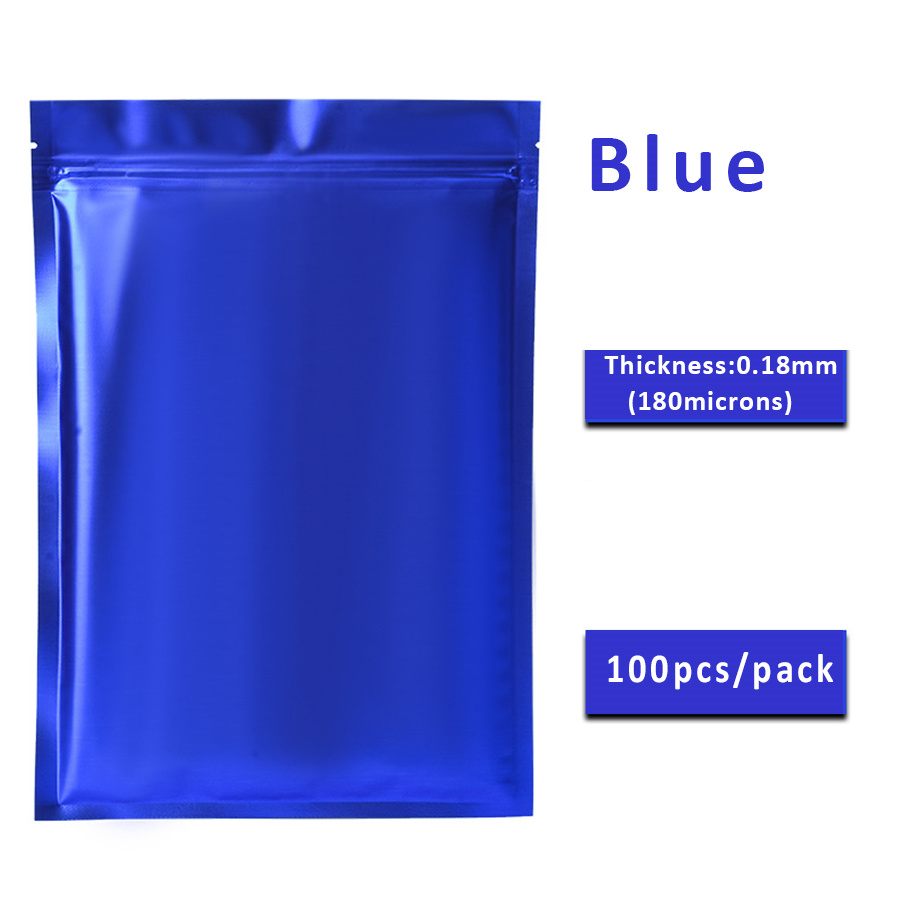 100개 무광택 블루 포일 지퍼 파우치, 수제 간식용  - Food Storage Bag 리뷰 및 가격