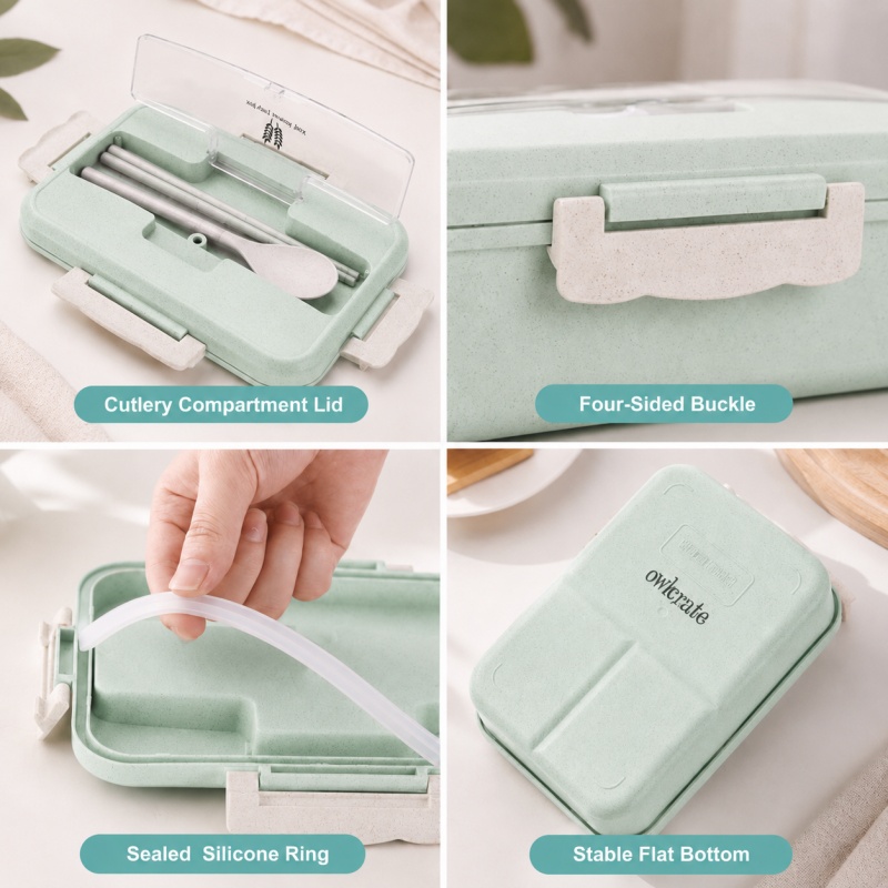 밀짚 소재 도시락통, 전자레인지 사용 가능, 휴대용 벤 - Food Storage Oven Safe 리뷰 및 가격